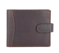ph PRIMEHIDE Genuine Leather Flip-Up Trifold Wallet for Men, RFID Protection, 7 Card Slots, ID Window, Coin Pocket, Note Compartment, Slim Wallet for Business, Travel & Everyday Carry, Brown