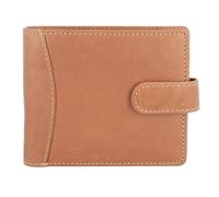 ph PRIMEHIDE Genuine Leather Flip-Up Trifold Wallet for Men, RFID Protection, 7 Card Slots, ID Window, Coin Pocket, Note Compartment, Slim Wallet for Business, Travel & Everyday Carry, Cognac