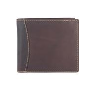 ph PRIMEHIDE Genuine Leather Trifold Wallet for Men with RFID Protection, 6 Card Slots, ID Window, Buttoned Coin Pocket & Note Compartment, Slim Wallet for Business, Travel & Everyday Carry, Brown