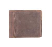 ph PRIMEHIDE Genuine Leather Trifold Wallet for Men with RFID Protection, 6 Card Slots, ID Window, Buttoned Coin Pocket & Note Compartment, Wallet for Business, Travel & Everyday Carry, Hunter Brown