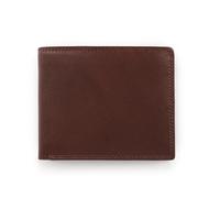 ph PRIMEHIDE Italian VT Leather Trifold Wallet for Men - Durable Slim Wallet with Coin Pocket and Flip Up ID Window - 8 Card Slots Men's Wallets - Genuine Leather Wallets for Daily Use (Dark Brown)