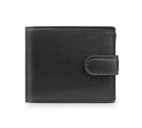 ph PRIMEHIDE Maximus Men's Black Leather Wallet RFID Secure Bifold - Genuine Leather Card Holder with Coin Pocket, ID Window, Credit Card Holder | Compact Wallet for Men | Gift for Men
