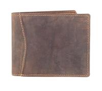 ph PRIMEHIDE Men's Genuine Leather Bifold Wallet with RFID Protection, Slim Design, 8 Card Slots & Note Compartment, Durable Card Holder for Everyday Carry, Business & Travel, (Hunter Brown)