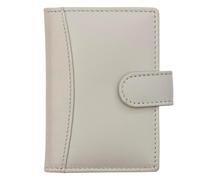 ph PRIMEHIDE Soft Leather Credit Card Holder - Soft Leather Wallet with RFID Blocking Protection - Compact Card case with 4 Slots & 15 Sleeve Insert - Durable Slim Wallet for Daily Use (Grey)
