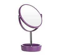 PH Round Swivel Shaving Mirror Table Top Free Standing Make up Magnifying Mirror (Purple)