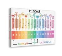PH SCALE POSTER, Educational, Science for Kids, Visual Aids, Pastel Colors, Classroom, Canvas Wall Art Posters And Prints Room Aesthetic Bedroom Office Decor 12x18inch(30x45cm)