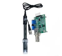 pH Sensor Module with BNC pH Electrode Probe for Arduino, 5V Compatible, Detects pH 0-14 for Water and Liquid Solutions, Non-Rechargeable, Com(Module + Black)