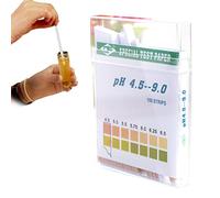 PH Test Paper, 2 Color 4.5-9.0 Quick Testing 100 PH Monitoring Strips with Colour Card for Water, Urine and Saliva, Soil, Diet PH Monitoring