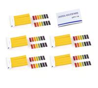 Ph Test Strips 5packs(400 Strips) Universal Indicator Paper Litmus Paper Ph 1-14 Testing Strips Kit for Drinking Water Soil Saliva Cosmetic Fish Tank Pet Food ＆ Diet