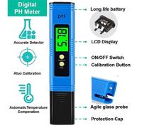 Ph Tester Digital Ph Meter, Professional Ph Pen With 0.01 Ph High Accuracy, 0-14 Ph Measurement Range, Ideal Water Ph Tester For Household Drinking, P