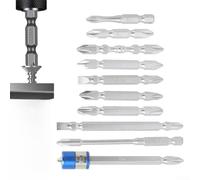 PH1/PH2/PH3 & SL6 Magnetic Cross and Slotted Screwdriver Bits Set, | 11-Piece Alloy Steel Double-Ended Drill Bit Kit with 50mm/65mm/100mm Lengths