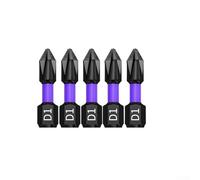 PH2 Batch Head Cross Screwdriver Set 5PCS with Magnetic Hardened Alloy Steel Bits Designed for Use with Power and Manual Screwdrivers (5pcs 25mm)