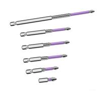 PH2 Cross Head Magnetic Screwdriver Bit Set, Non-Slip Alloy Steel for Phillips Drill Bits for Drivers and Electric Screwdrivers, Chrome-Plated High(25-50-65-70-90-150)