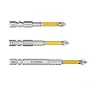 PH2 Magnetic Electric Drill Screwdriver Bit, 50150mm Non Slip Cross Head for Improved Grip and Efficiency (65+70+90mm)