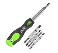 PH2 Phillips Magnetic Screwdriver, 4.5 Inch 1/4" Mini Ratchet Wrench, PH2 Screwdriver Bits with 1/4-Inch Drive High Torque Offset Reversible Mini Ratcheting Offset Screwdriver
