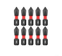 PH2 Screwdriver Bit Set 10pcs Anti-Slip Long Life Drill Bits for Power Tools Magnetic Quick Change 25mm to 150mm(25mm)