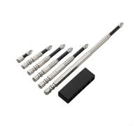 PH2 Screwdriver Bit Set 5pcs Alloy Steel Long for impact Ready Bits for Drills Anti-Slip Cross Head 50-150mm(B)