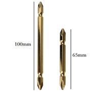 PH2 Screwdriver Bits 65mm and 100mm Double Head Cross for Electric Drill, 2 Pack, S3 Alloy Steel, 1/4 Inch Shank