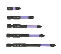 PH2 Screwdriver Bits Set 5pcs High Performance Titanium Coated for Electric Screwdrivers Masonry 25-90mm
