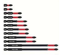 PH2 Screwdriver Set, 12pcs Magnetic Drill Bits for Impact Driver, Steel Hand Tools with PH2 Screw Head, 25-150 mm General Purpose, Heavy Duty Use for Job Site and Home