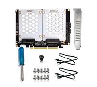 PH46-2 2 Bay Split Adapter SFF8639 And 2.5inch Solid Disk To PCIE4.0X8 X16 Adapter Solid Disk Card