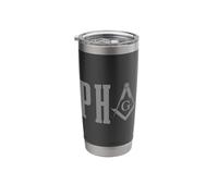 PHA Prince Hall Mason Freemason Masonic Square & Compass Stainless Steel Insulated Tumbler
