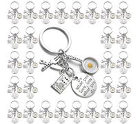 PHAETON 20PCS Kitchen Home Cooking Key Ring Fried Egg Pan Cook Book Tableware Key Chain Small Charm Chef Keychain Baking Accessories Keychain, 3.14inch, Zinc, zinc alloy