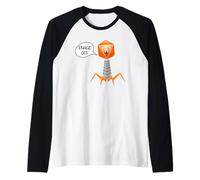Phage Off Funny Bacteriophage Raglan Baseball Tee