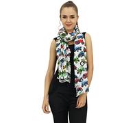 Phagun White Tractor Printed Women Neck Wrap Long Cotton Voile Scarf
