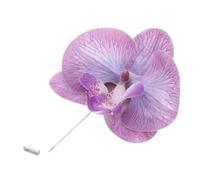 Phalaenopsis Corsage Orchid Pins Bridegroom Wedding Brooches Floral Bouquet Accessories Boutonniere Supplies Lapel Pin Formal Brooch White Silk