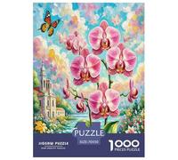 Phalaenopsis Orchid 1000 Pieces Portable Jigsaw Puzzle Age 3+ Cool Collage Effect, Fun Details, Educational, Challenging Puzzle Games 70x50cm/1000pcs