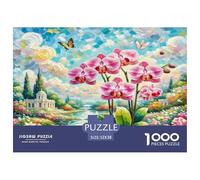Phalaenopsis Orchid Jigsaw Puzzles 1000 Pieces for Adults Challenging Puzzles for The Whole for Women Home Decoration 100% Recvcled Cardboard 52x38cm/1000pcs