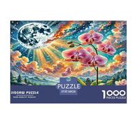 Phalaenopsis Orchid Jigsaw Puzzles Puzzle for Adults Kids. 1000 Piece Great Gifts Challenge Toy Educational Games Home Decoration for Educational Games Gifts 38x26cm/1000pcs