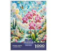 Phalaenopsis Orchid Jigsaw Puzzles Puzzle for Adults Kids. 1000 Piece Whimsical Challenge Toy Educational Games Home Decoration for Educational Games Gifts 70x50cm/1000pcs