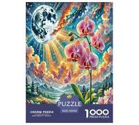 Phalaenopsis Orchid Jigsaw Puzzles Puzzle for Adults Kids. 1000 Pieces Whimsical Challenge Toy Educational Games Home Decoration for Educational Games Gifts 70x50cm/1000pcs