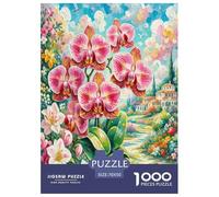 Phalaenopsis Orchid Jigsaw Puzzles Puzzles for Adults Kids. 1000 Pieces Impossible Challenge Toy Educational Games Home Decoration for Adults& Kids Age 14 Years Up 70x50cm/1000pcs