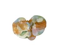 Phalaenopsis three-dimensional flower hairpin sweet temperament versatile fashion (6#blue-green orange)