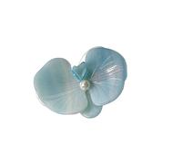 Phalaenopsis three-dimensional flower hairpin sweet temperament versatile fashion (7#blue)