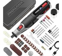 PHALANX Cordless Rotary Tool - 4V Rotary Tool Kit, 80 PCS Accessories, 4000mAh Li-Ion Battery, Type-C Charging, 9 Speed Engraving Tool for Wood Cutting, Sanding, Crafts, Carving, Resin Polishing