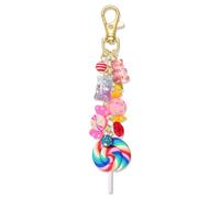 PHALIN Candy Bag Charms for Women Sweet Lollipop Kawaii Gummy Bear Keychains Purse Charms Candy Costume Outfits Accessories, L, Metal