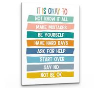 PHAMTE Inspirational School Counselor Wall Art, 11x14 Inch Framed Canvas Print