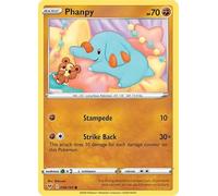 Phanpy 086/185 Common Pokemon Card (SWSH04 Vivid Voltage) + 1x TitanCards® Toploader