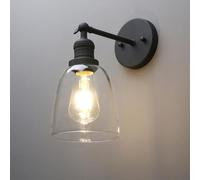 Phansthy Industrial Retro Wall Sconces Light Bell Glass E27 | Indoor Wall Lighting for Loft Bar Kitchen Bedroom Vanity Mirror