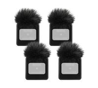 PhantAccy 4PCS Windscreen/Pop Filter for Rode Wireless Go II (2nd Gen) Microphones - Furry Mic Cover for Wind & Ambient Noise Reduction (Rode Wireless Go II, Black)