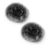 PhantAccy Mic Windscreen for DJI MIC 2, Furry Mic Cover Pop Filter Reduce Background Noise, 4 Packs (Not for DJI MIC 1)-black (Gray, 2-PCs)