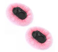 PhantAccy Microphone Windscreen for DJI MIC 2, Furry Microphone Cover Pop Filter Reduce Background Noise, 4 Pack(Not for DJI MIC 1) - Black (Pink, 2pcs)