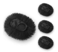 PhantAccy Microphone Windscreen for DJI Mic-2, Replacement Pop Filter & Wind Muff, Anti-Pop & Noise Canceling Fuzzy Cover, Only for DJI Mic-2 Wireless Microphone (Not for DJI Mic-1) (Black, 4-PCs)