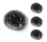 PhantAccy Microphone Windscreen for DJI Mic-2, Replacement Pop Filter & Wind Muff, Anti-Pop & Noise Canceling Fuzzy Cover, Only for DJI Mic-2 Wireless Microphone (Not for DJI Mic-1) (Gray, 4-PCs)