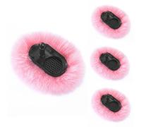 PhantAccy Microphone Windscreen for DJI Mic-2, Replacement Pop Filter & Wind Muff, Anti-Pop & Noise Canceling Fuzzy Cover, Only for DJI Mic-2 Wireless Microphone (Not for DJI Mic-1) (Pink, 4-PCs)