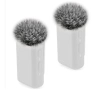 PhantAccy Microphone Windscreen for DJI Mic Wireless Lavalier Mics, Replacement Pop Filter & Wind Muff, Anti-Pop & Noise Canceling Fuzzy Cover (Only for 1st Gen, Not for DJI Mic-2, 2 PCs, Black-White)